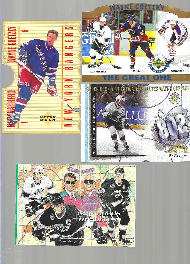 Wayne Gretzky -  Lot (4) 1992-1996 Upper Deck Commemorative cards Baseball cards value