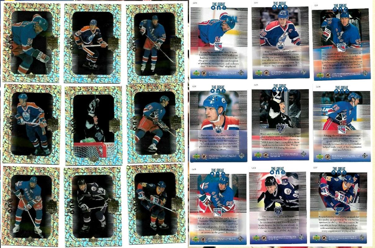 Wayne Gretzky - 1999-00 UD 'Living Legend' - THE GREAT ONE - Set of (9) Baseball cards value