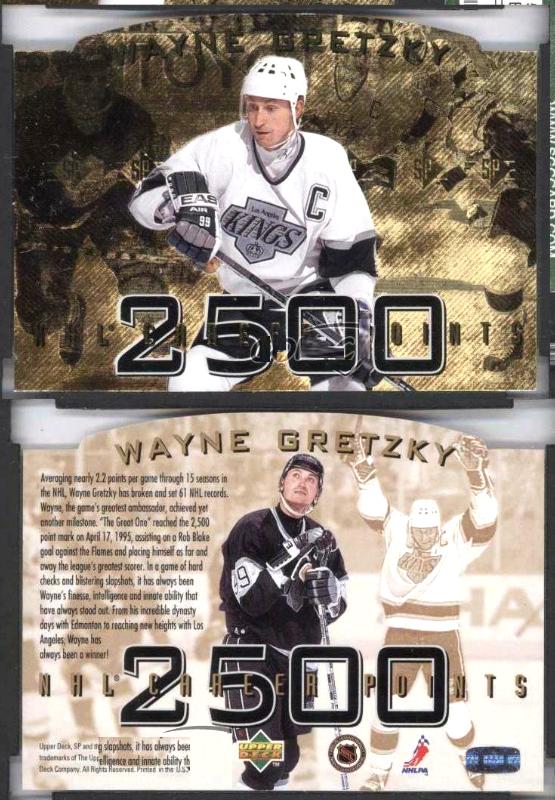 Wayne Gretzky - 1994-95 SP 2500 - Career Points - GOLD FOIL DIE-CUT Baseball cards value