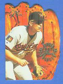 Cal Ripken - 1994 Flair 'HOT GLOVE' #8 (Orioles) Baseball cards value