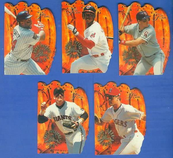 1994 Flair 'HOT GLOVE'  - Lot of (5) Different w/KIRBY PUCKETT Baseball cards value