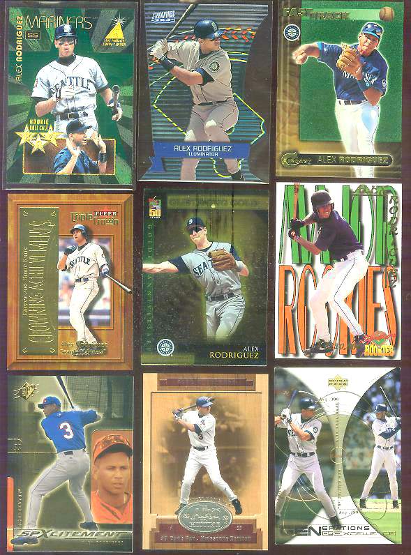 Alex Rodriguez - 2000 Stadium Club '3 X 3' #6A ILLUMINATOR Baseball cards value