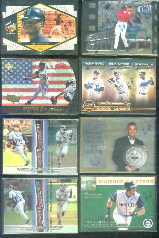Ken Griffey Jr - 1999 Finest Split Screen #SS2 (2) REFRACTOR variations Baseball cards value