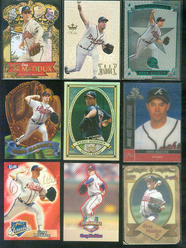 1998 Pacific Invincible 'Photoengravings' #1 Greg Maddux Baseball cards value