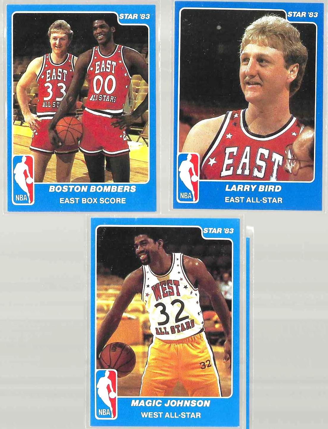 Larry Bird - 1983 Star Co. #29 Boston Bombers BLUE (Celtics) Basketball cards value