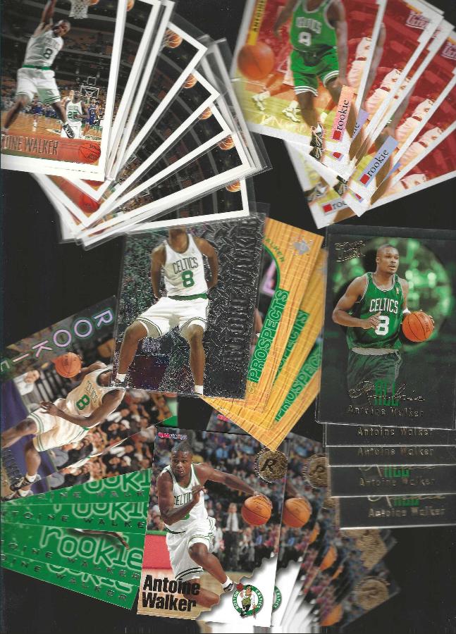 Antoine Walker -  ROOKIE Lot of (45) assorted (Celtics) Basketball cards value