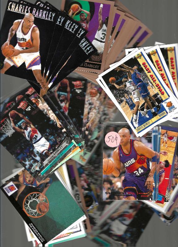 Charles Barkley -  Lot of (200) assorted  (Suns/76ers) Basketball cards value
