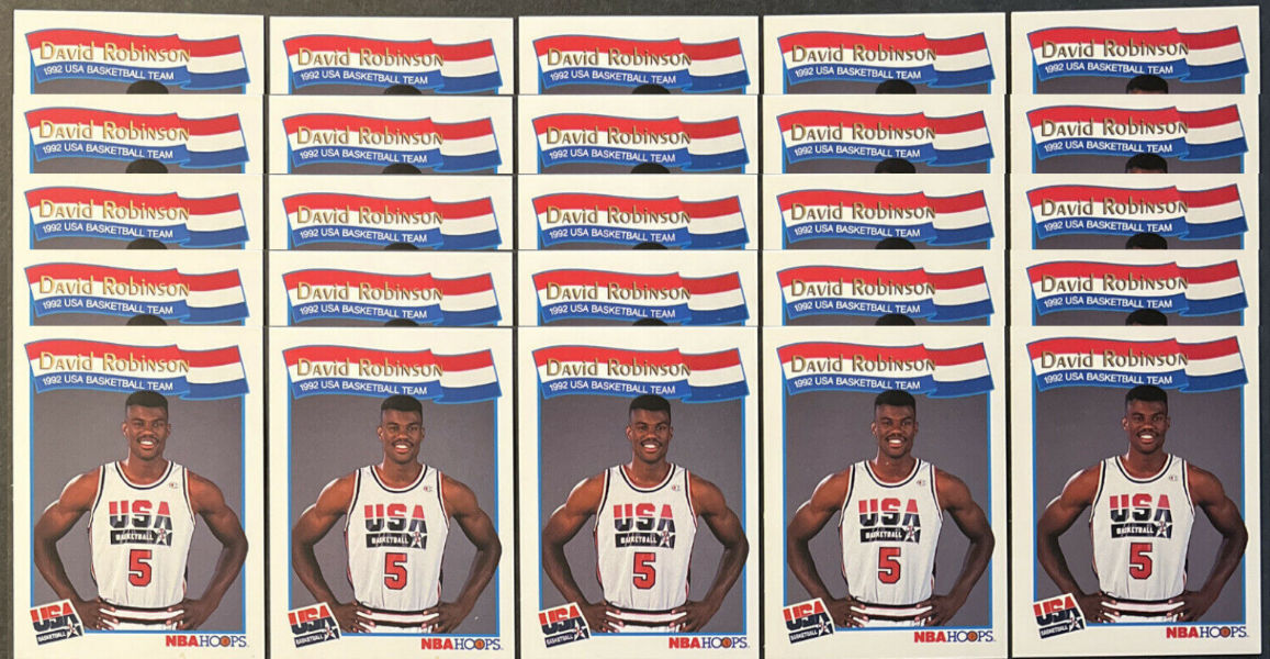 David Robinson - 1991-92 NBA Hoops #583 - Lot of (50) * USA Olympic Team * Baseball cards value