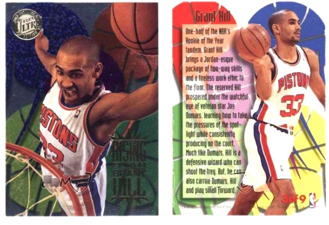 Grant Hill - 1995-96 Ultra 'Rising Star' #3 GOLD MEDALLION Baseball cards value