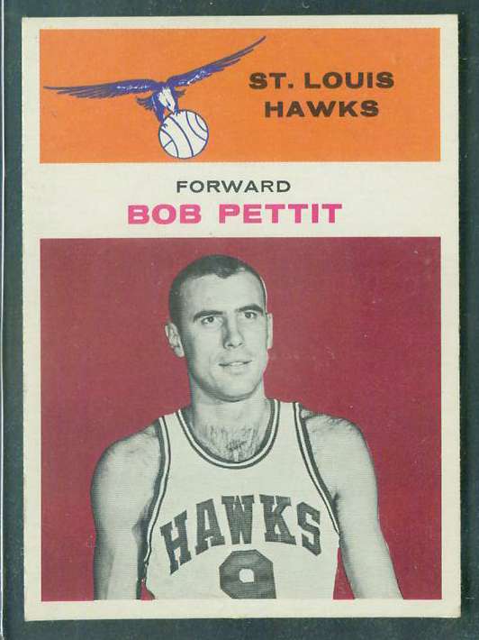 1961-62 Fleer Basketball #34 Bob Pettit [#a] (Celtics) Basketball cards value