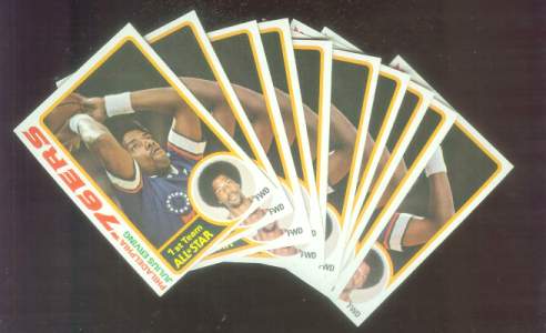 1978-79 Topps Basketball #130 Julius Erving - LOT of (10) (76ers) Basketball cards value
