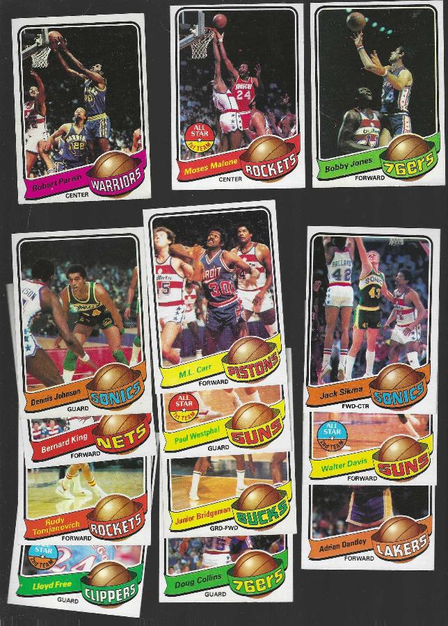  1979-80 Topps Basketball BASKETBALL - Starter Set/Lot (100/132 cards) Basketball cards value