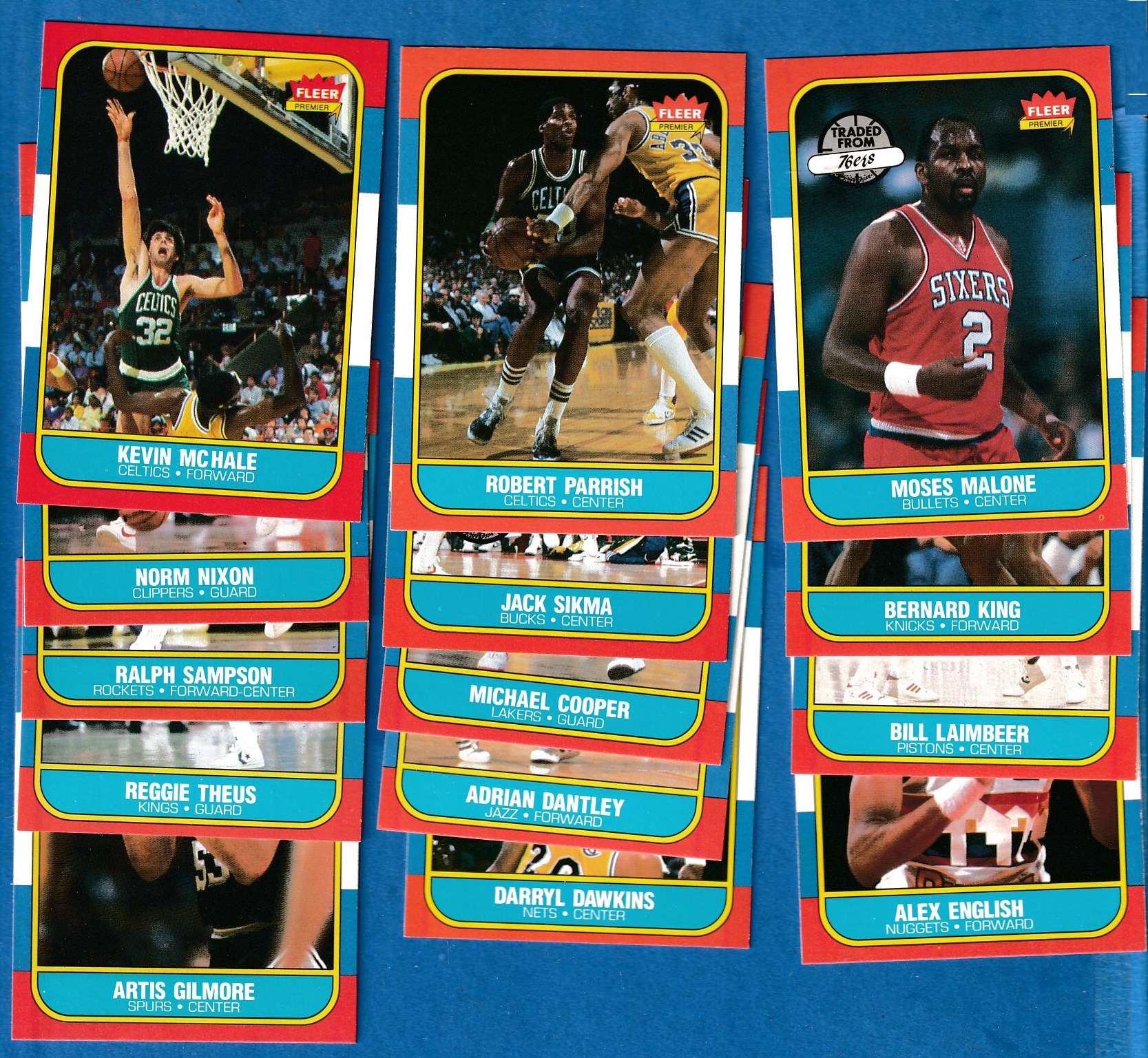 1986-87 Fleer Basketball  - Starter Set/Lot (98/132) different Basketball cards value