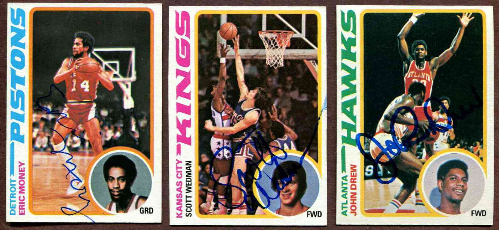 1978-79 Topps Basketball # 44 John Drew AUTOGRAPHED (Hawks) Basketball cards value
