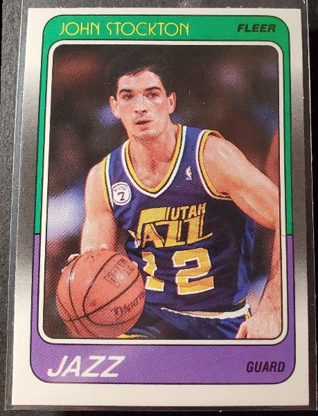 1988-89 Fleer Basketball #115 John Stockton ROOKIE (Jazz) Basketball cards value