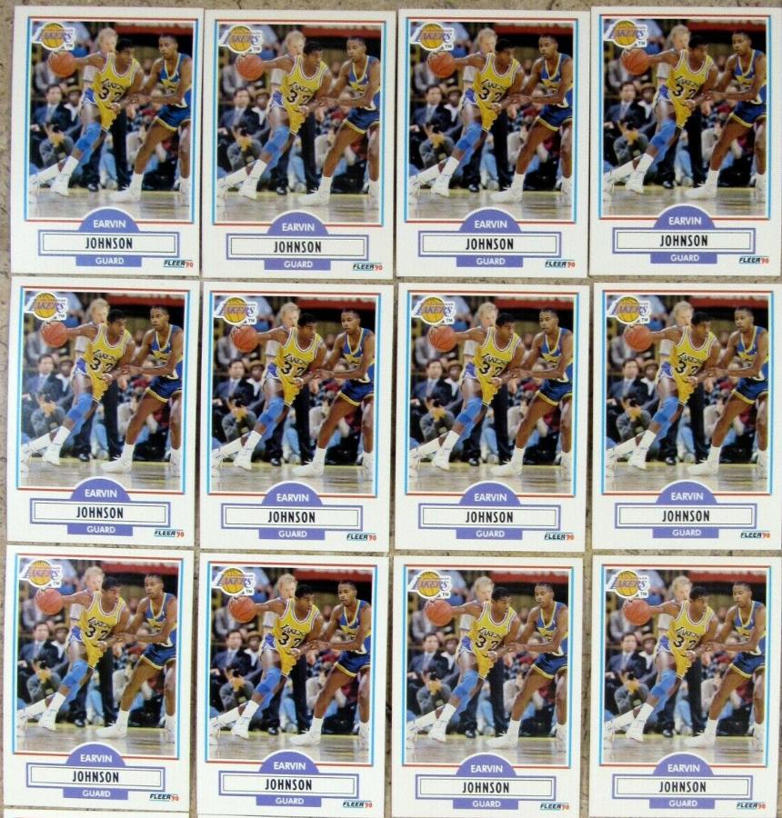 Magic Johnson - 1990-91 Fleer #93 - Lot of (25) (Lakers) Basketball cards value