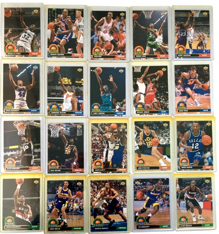 1992-93 Upper Deck Basketball - All-Division - 20-card INSERT set Baseball cards value