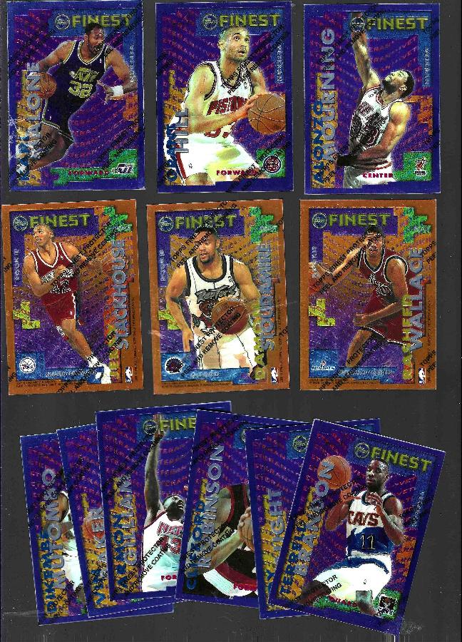   1995-96 Finest 'VETERAN/ROOKIE' - Lot of (12) - Packed with Stars !!! Basketball cards value