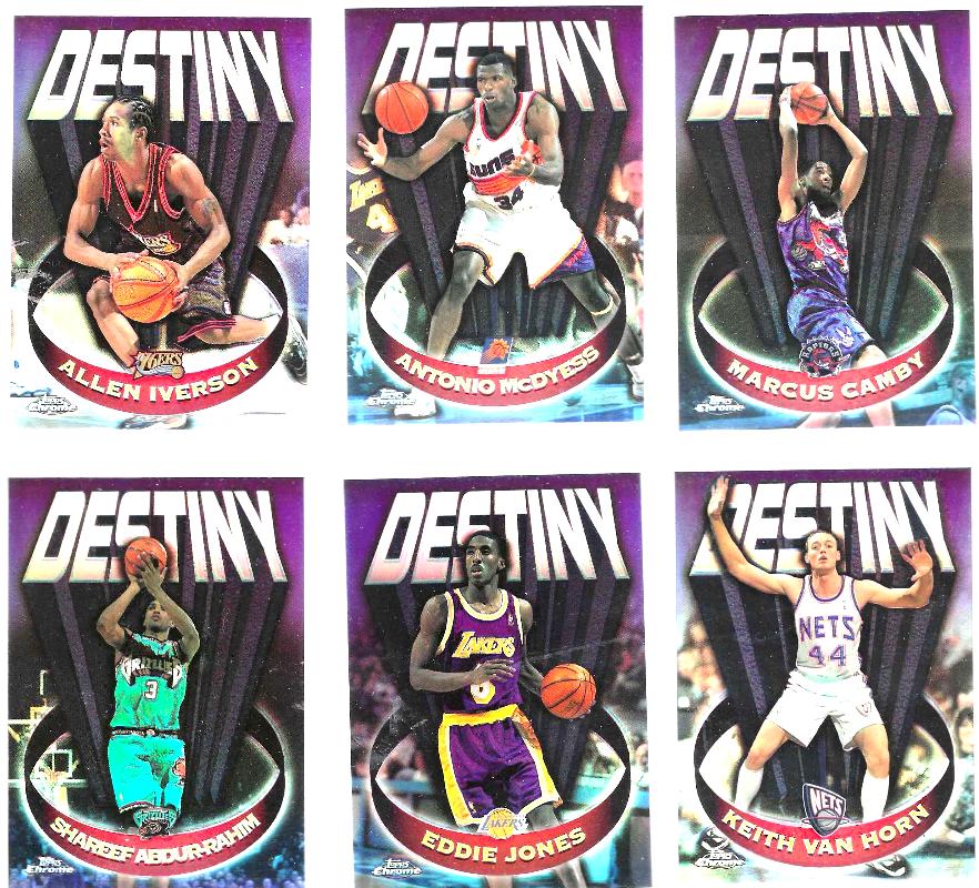   1997-98 Topps Chrome DESTINY & TOPPS 40 REFRACTORS - Lot of (10) Basketball cards value