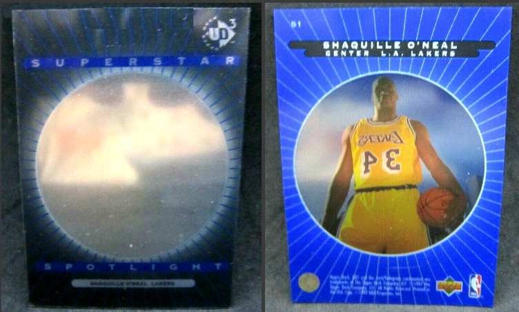 Shaquille O'Neal - 1996-97 UD3 Superstar Spotlight #1 Baseball cards value