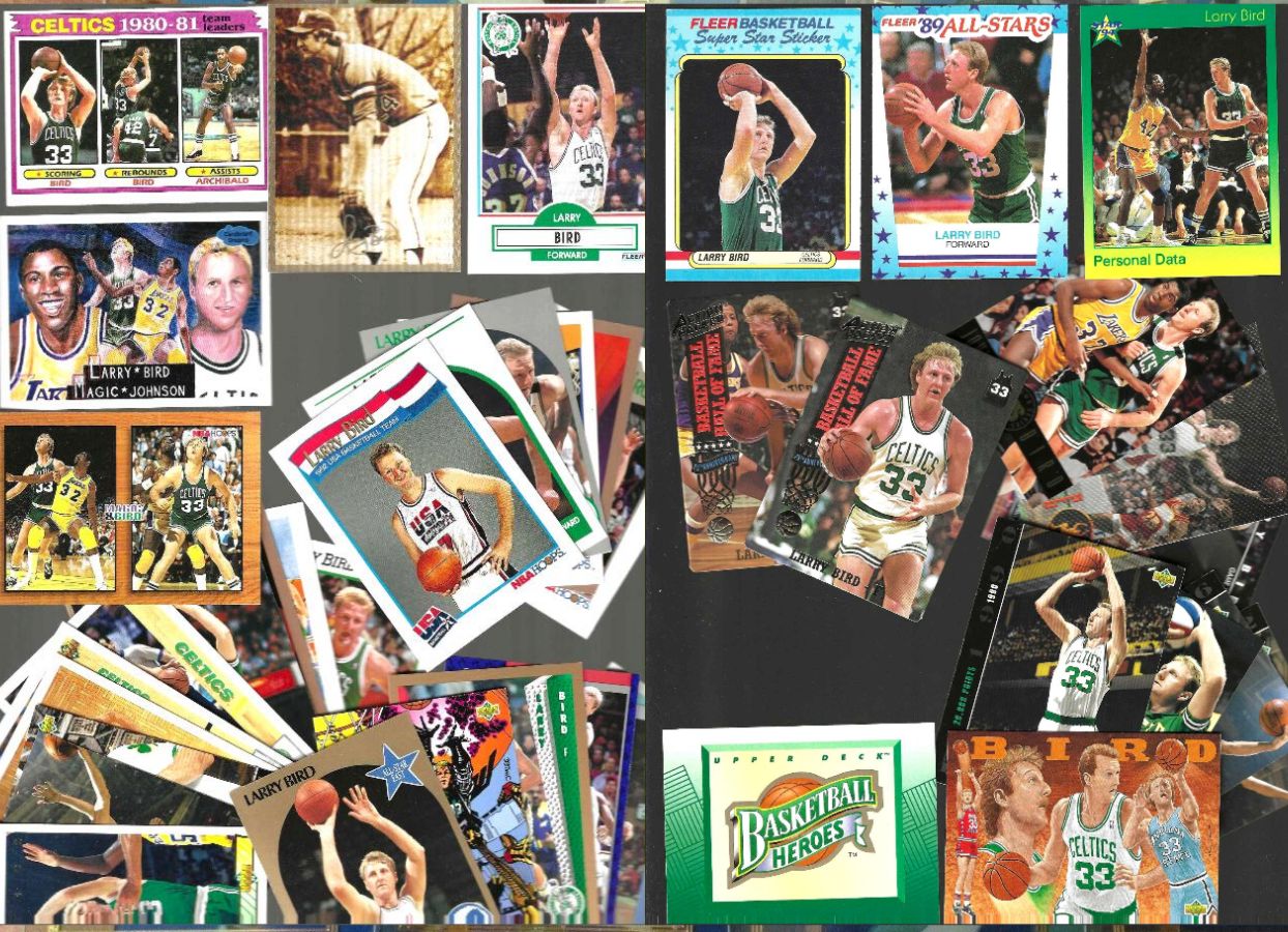 Larry Bird -  Lot of (43) Different (1981-1994) (Celtics) Basketball cards value