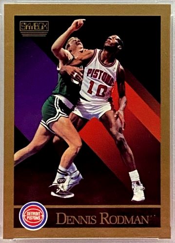 Dennis Rodman - 1990-91 Skybox #91 [with Larry Bird] - Lot of (50)(Pistons) Basketball cards value