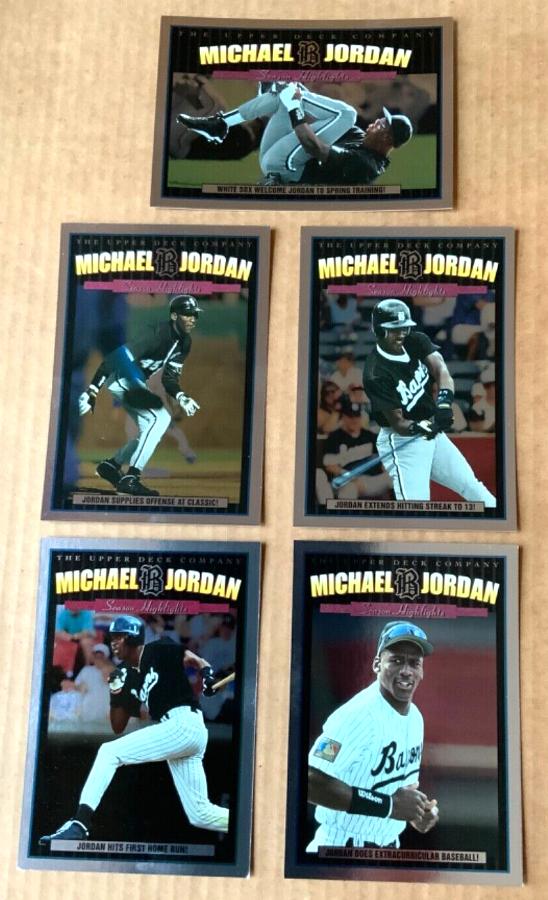 Michael Jordan - 1994 Upper Deck Season Highlights SILVER FOIL JUMBO SET(5) Baseball cards value