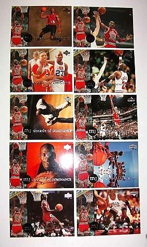 Michael Jordan  - 1995 Coll. Choice SPANISH Decade of Dominance COMPLETE S Baseball cards value
