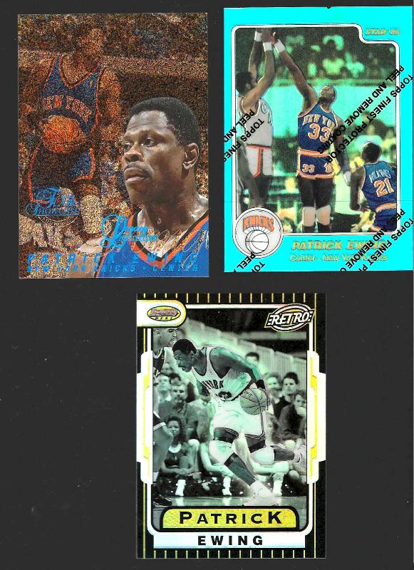 Patrick Ewing - 1996 Topps Stadium Club Reprints #16 1986 STAR REFRACTOR Basketball cards value