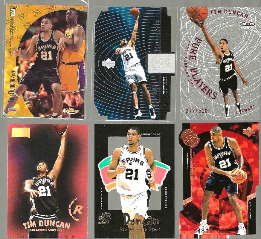 Tim Duncan - 1998-99 Finest Mystery Finest #M4 REFRACTOR w/David Robinson Baseball cards value