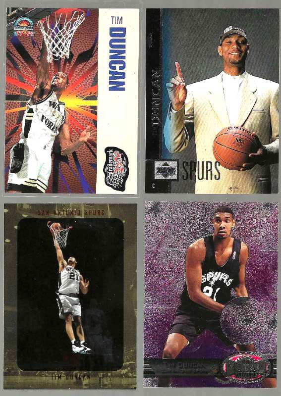 Tim Duncan - 1997-98 Scoreboard TRADEMARK SLAM #TS8 ROOKIE (Wake Forest) Basketball cards value