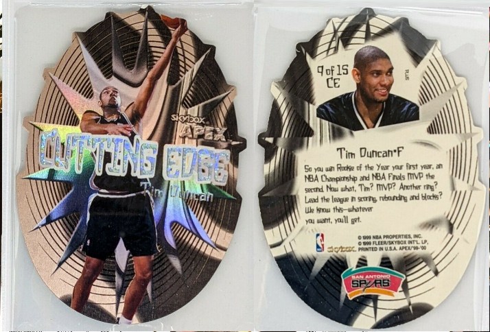 Tim Duncan - 1999-00 Skybox Apex 'CUTTING EDGE PLUS' (Spurs) Basketball cards value