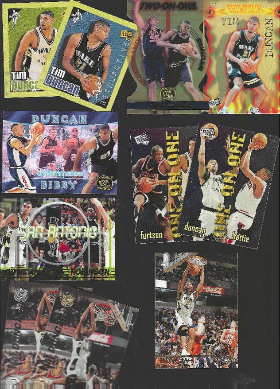Tim Duncan - 1997/98 Press Pass - Lot of (11) w/ROOKIES,INSERTS,PROMO... Basketball cards value