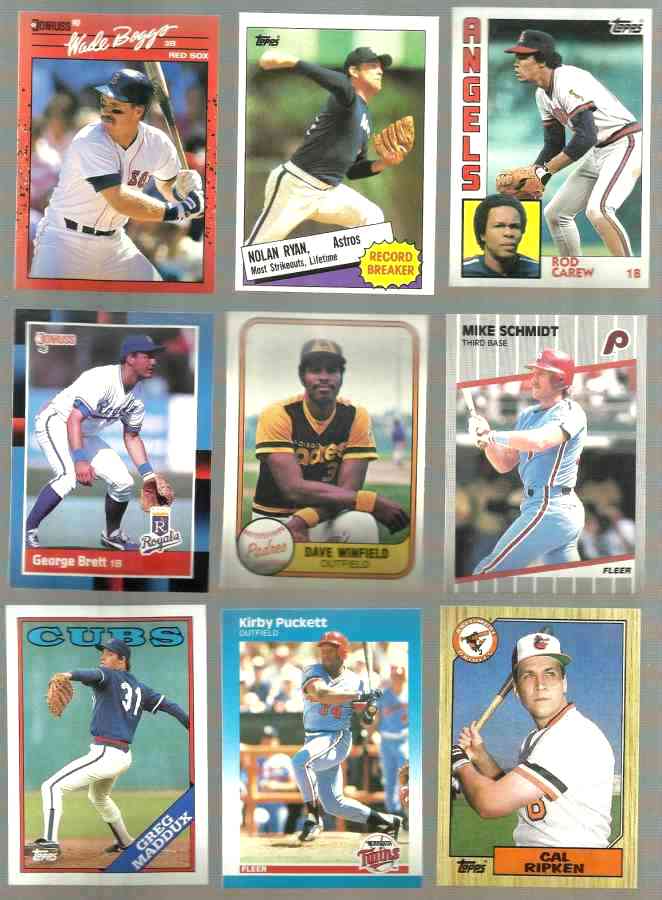  1980's-1990's HALL-of-FAME COLLECTION #5 - Lot of (1,000) assorted cards ! Baseball cards value