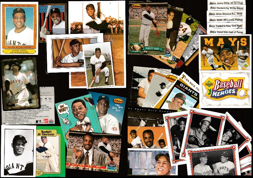 Willie Mays *** COLLECTION *** - Lot of (42) diff. w/oddball & retro cards Baseball cards value