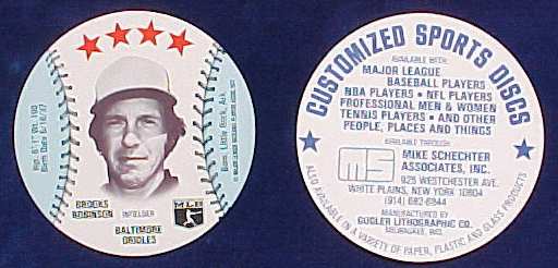 Brooks Robinson - 1977 Customized MSA Disc (Orioles) Baseball cards value
