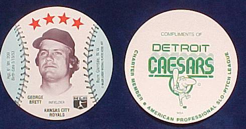 George Brett - 1977 Detroit Caesar's MSA Disc (Royals) Baseball cards value