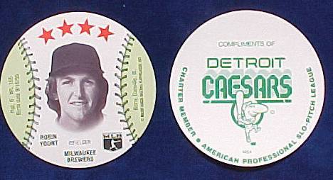 Robin Yount - 1977 Dairy Isle MSA Disc Baseball cards value