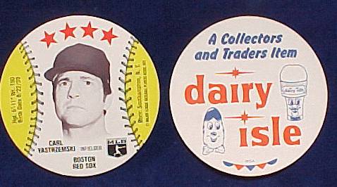 Carl Yastrzemski - 1977 Dairy Isle MSA Disc [#] (Red Sox) Baseball cards value