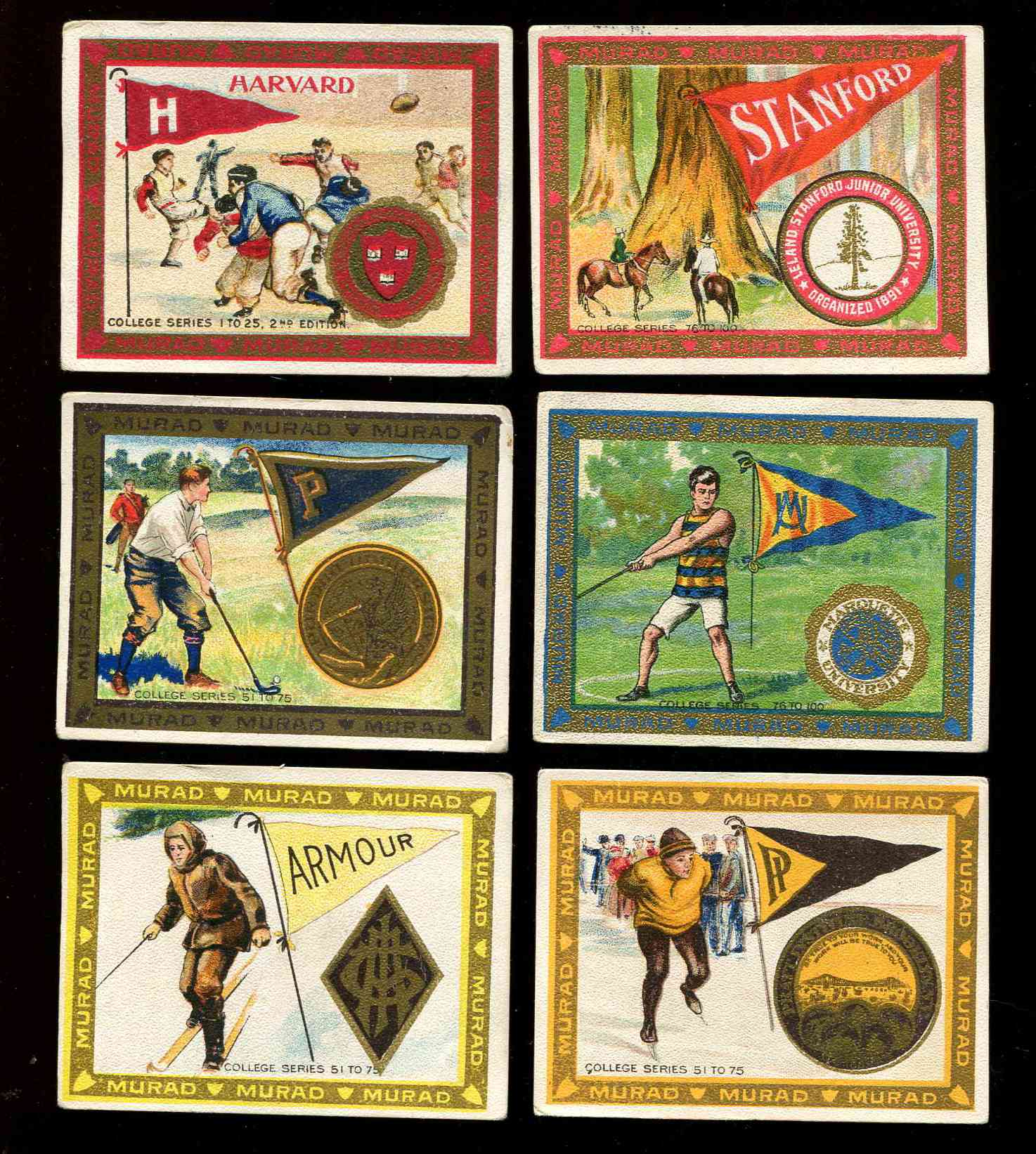 1909-1910 T51 Murad College Series - Pratt Institute Brooklyn NY (Skating) n cards value