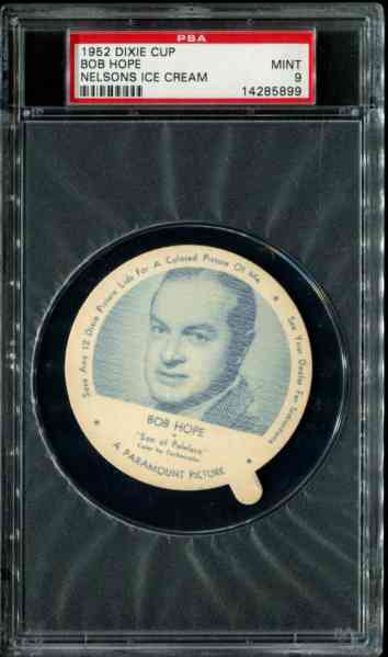 1952 Dixie Cup Nelsons Ice Cream - BOB HOPE Baseball cards value