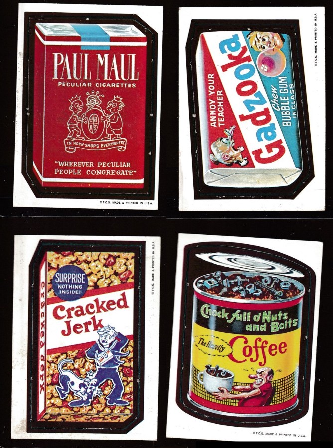 1967 Topps Wacky Packs DIE-CUTS # 9 Paul Maul Cigarettes n cards value