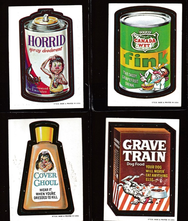 1967 Topps Wacky Packs DIE-CUTS #30 Horrid Spray Deodorant n cards value