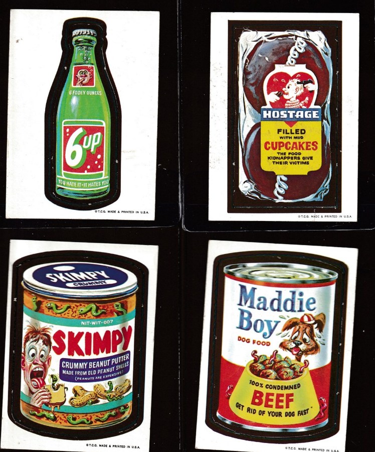 1967 Topps Wacky Packs DIE-CUTS #36 Maddie Boy Dog Food n cards value
