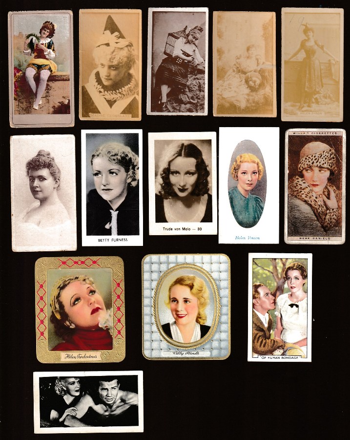  [#a] 1880's-1939 - Lot of (14) different ISSUES of Vintage Actress cards Baseball cards value