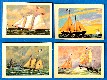 1956 GUM Inc. ADVENTURE  - SHIPS - Lot of (4) different