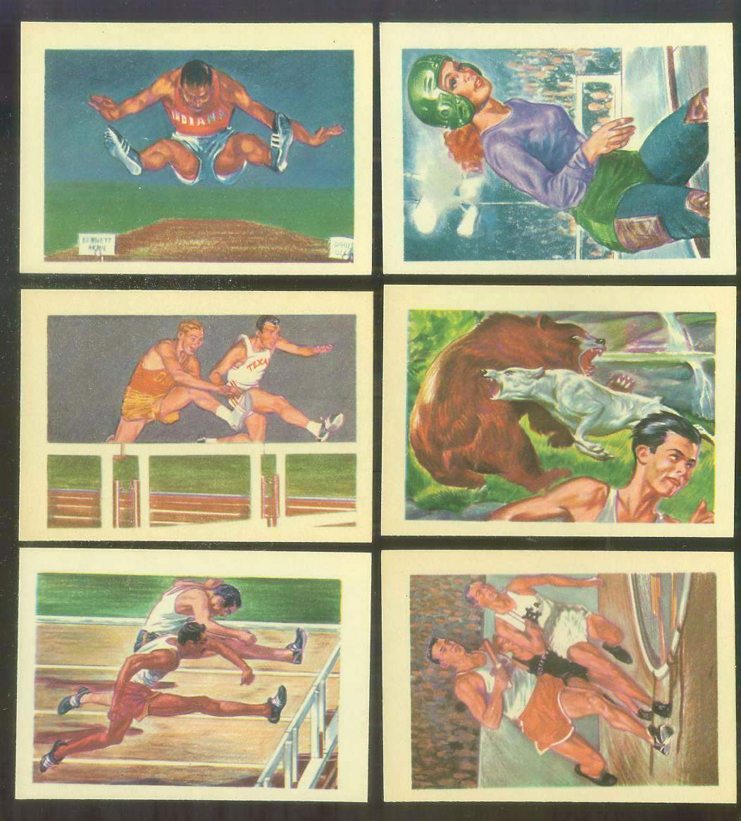 1956 GUM Inc. ADVENTURE #.85 Glen Davis - 'Over Fence for New Record' TRACK N cards value