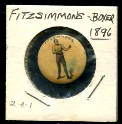  1897 Vintage Boxing PIN - Bob Fitzsimmons (World Champion) Baseball cards value