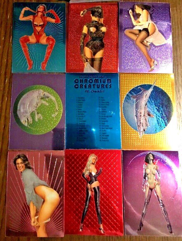  1994 CHROMIUM CREATURES - Lot of (30) different (Hajime Sorayama artwork) n cards value