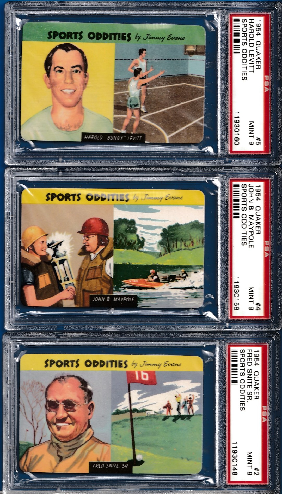 1954 Quaker Oats Sports Oddities # 2 Fred Snite Sr. (GOLF) Baseball cards value